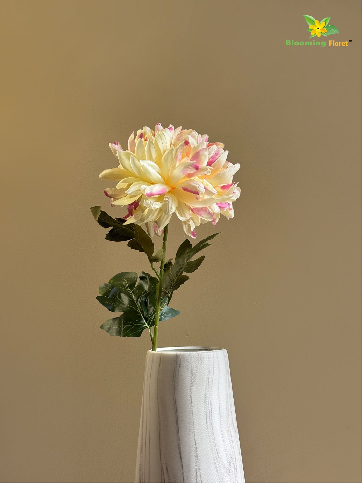 Luxe Artificial Peony Stick - Cream, Purple