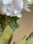 Luxe Artificial Peony Stick - White