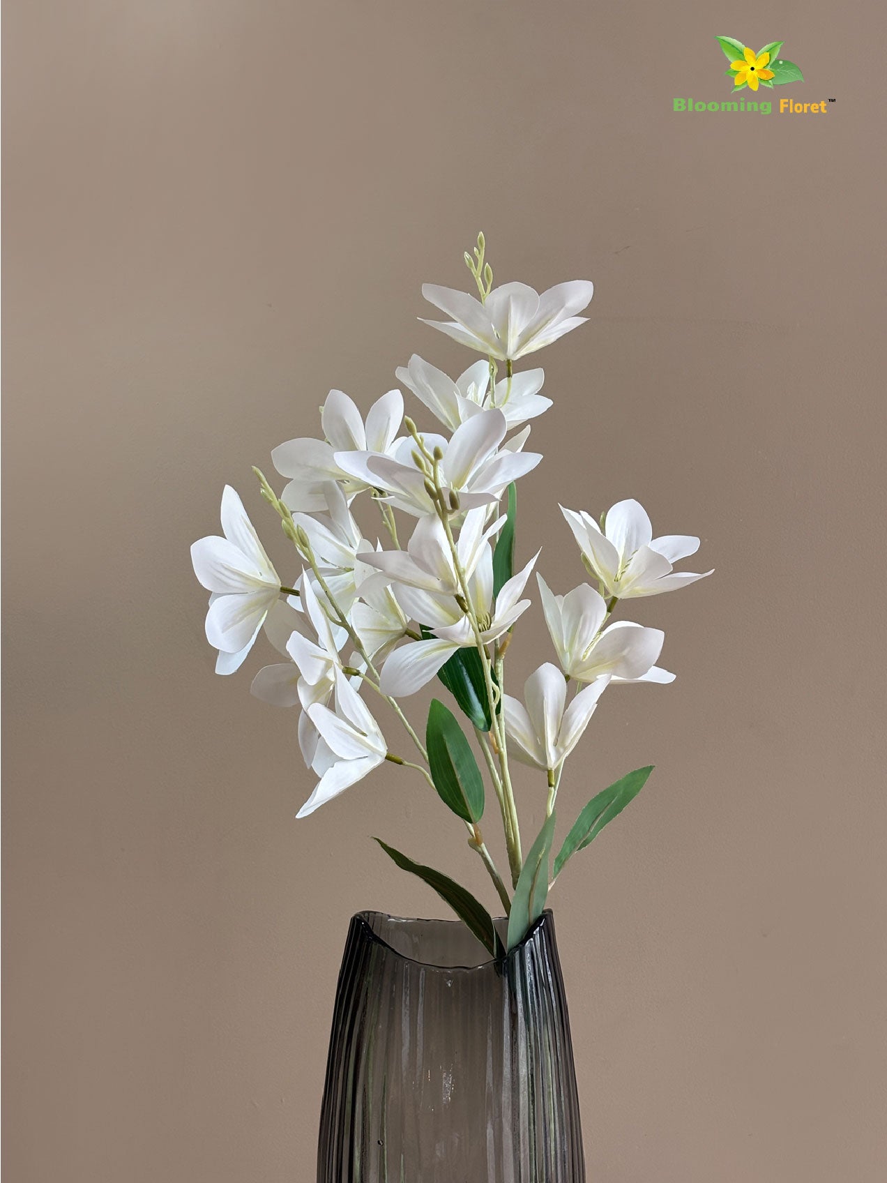 Artificial Magnolia Flower Stick - Cream White