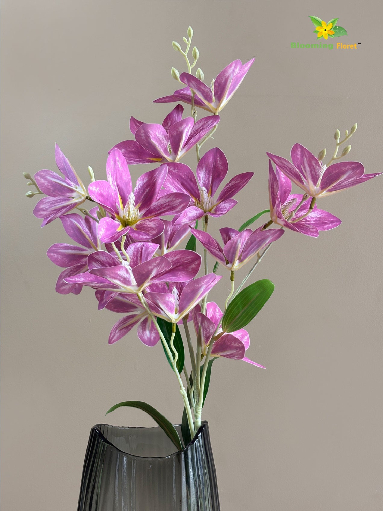 Artificial Magnolia Flower Stick - Rose Pink