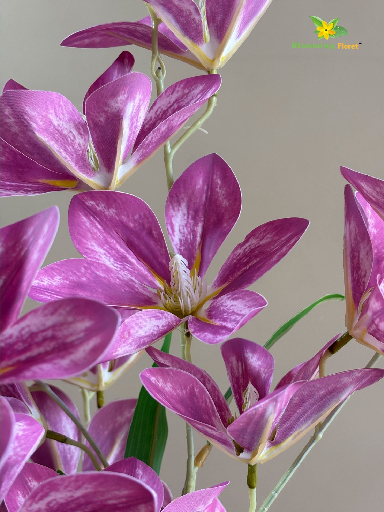 Artificial Magnolia Flower Stick - Rose Pink