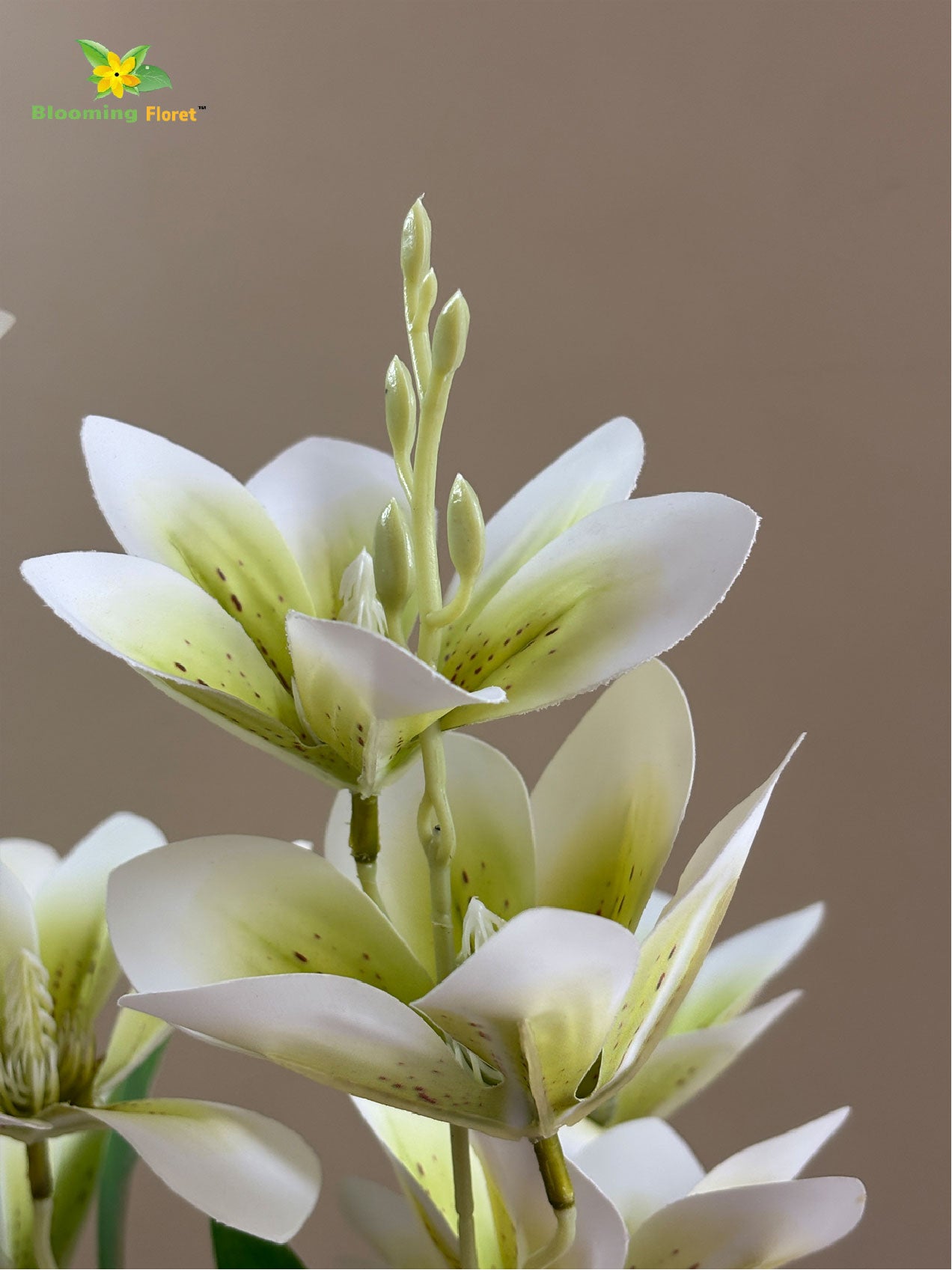 Artificial Magnolia Flower Stick | Mint Green | 85 cm