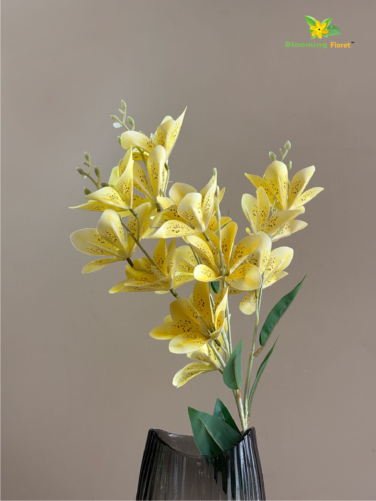Artificial Magnolia Flower Stick | Sunshine Yellow | 85 cm