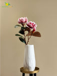 Artificial Magnolia Flower Branch – Dark Red