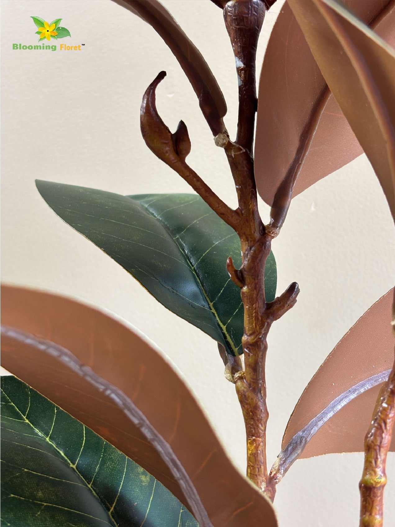 Artificial Magnolia Flower Branch | Peach | 76 cm
