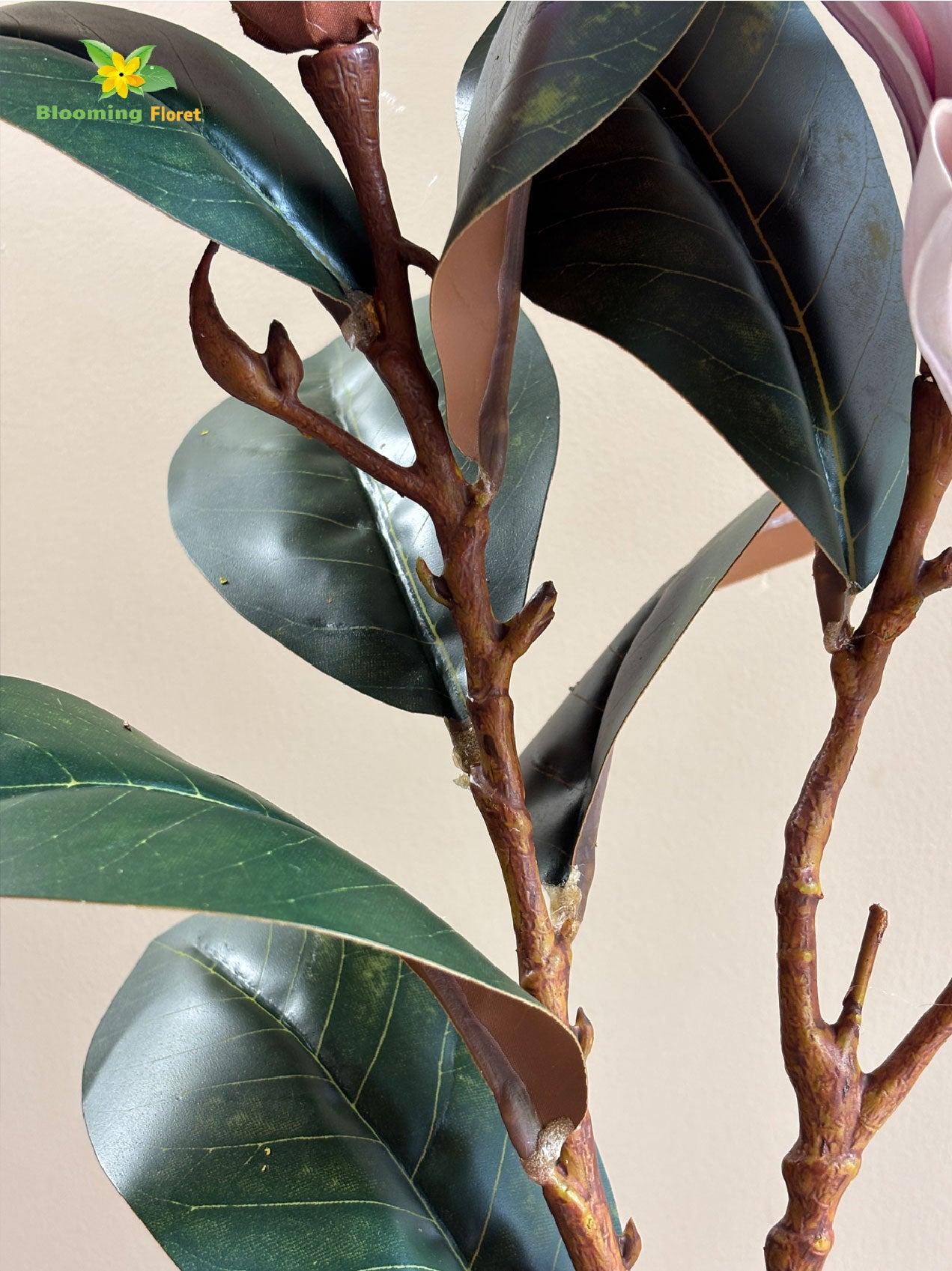 Artificial Magnolia Flower Branch – Light Purple