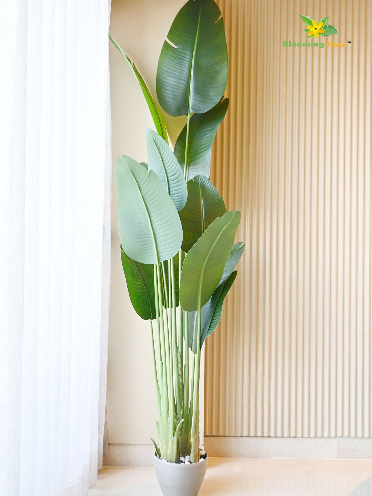 Artificial Banana Leaf Plant – 220 cm, with Basic Pot