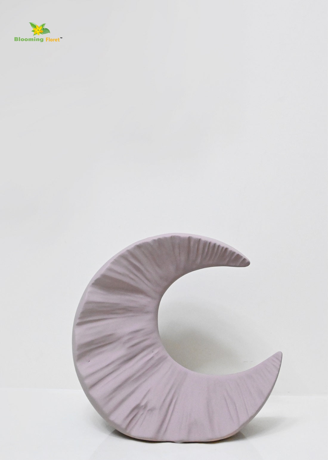 Half-Moon Ceramic Vase - Light Purple