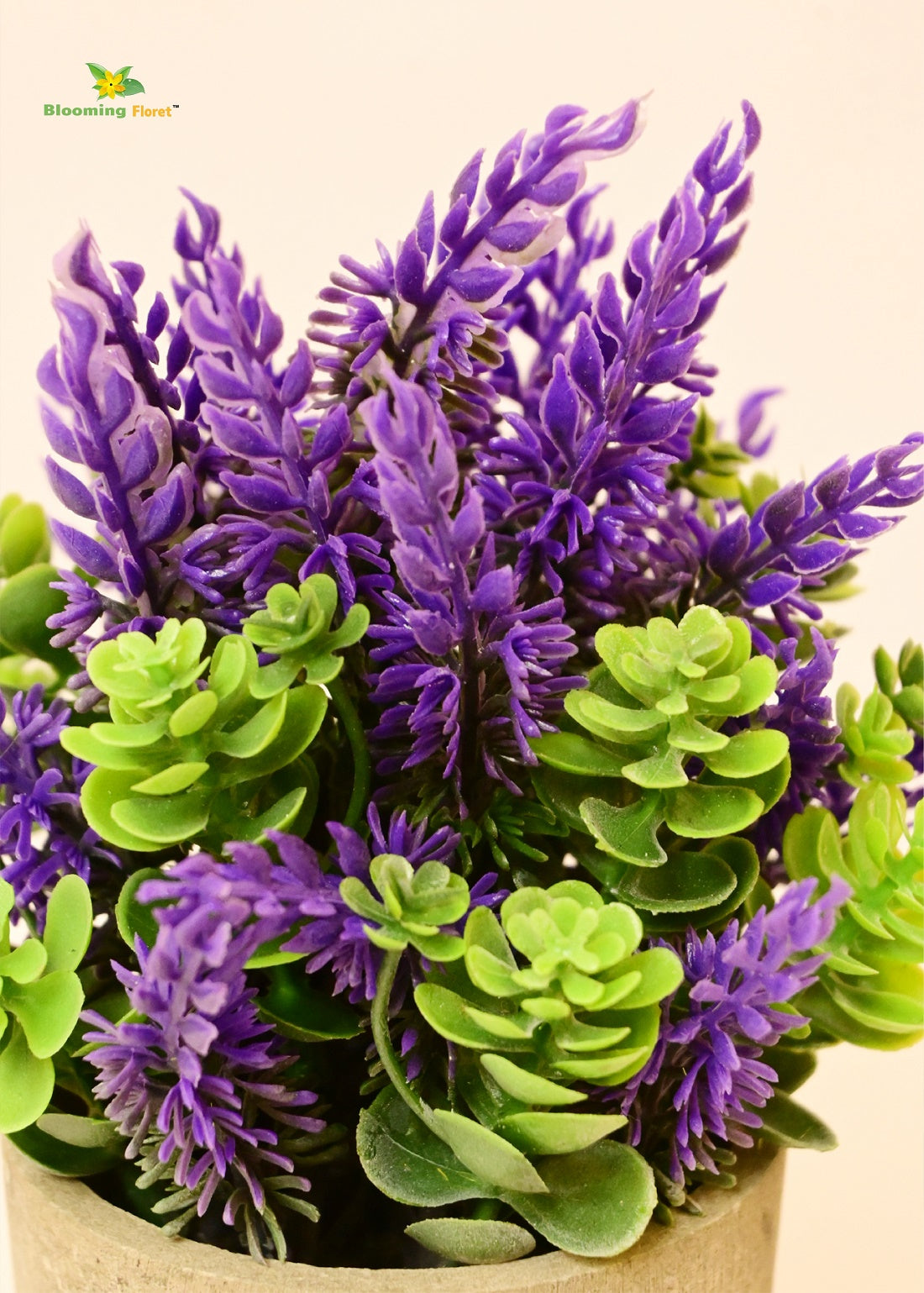 Blooming Floret Lavender & White Artificial Succulent – Perfect Accent for Home & Office Décor.