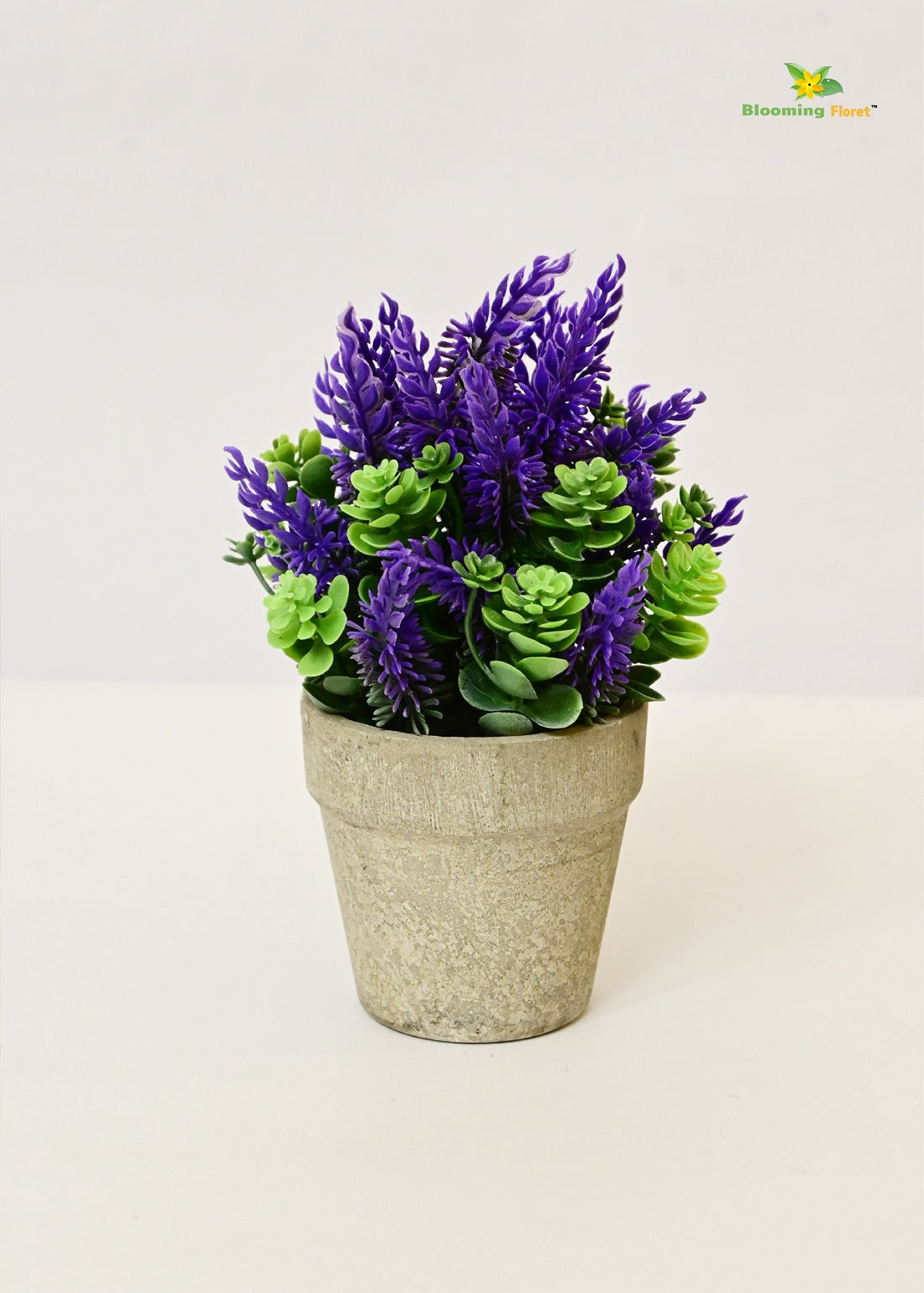 Blooming Floret Lavender & White Artificial Succulent – Perfect Accent for Home & Office Décor.