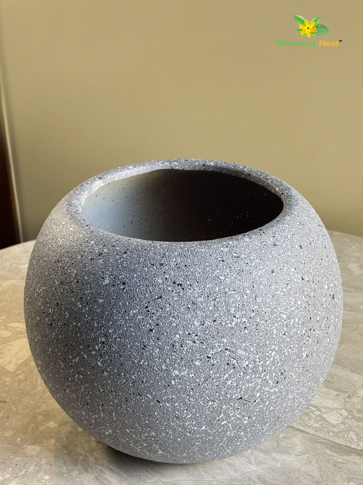 Textured Grey Planter Set – Set of Two
