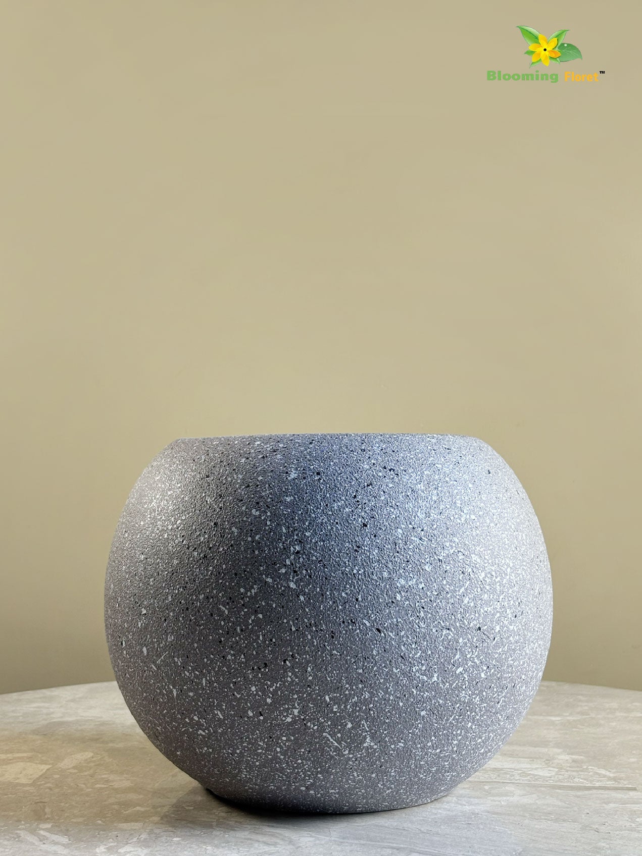 Textured Grey Planter Set – Set of Two