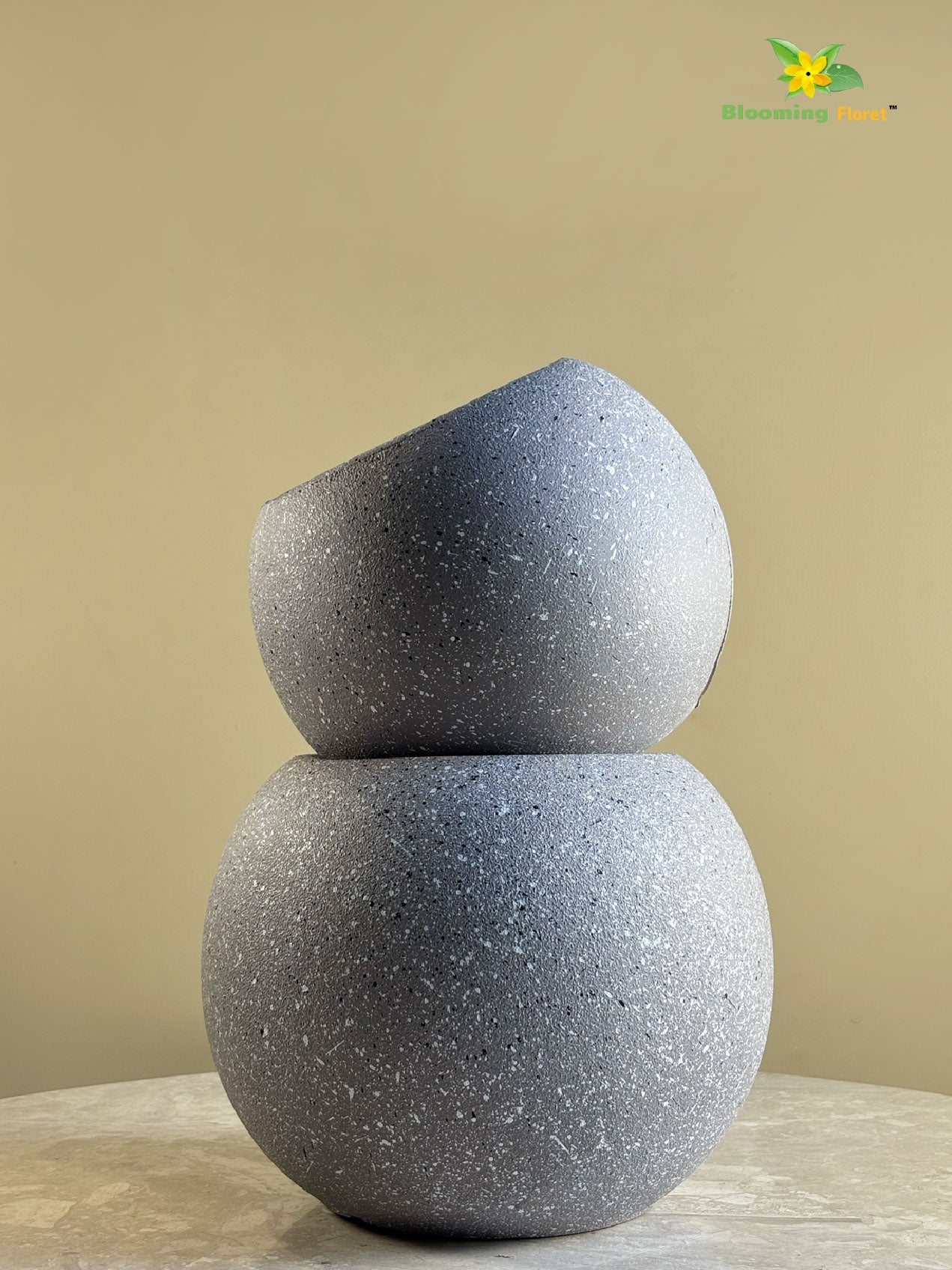 Textured Grey Planter Set | Set of 2