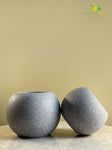 Textured Grey Planter Set – Set of Two