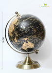 Globe on Metal Stand - Golden