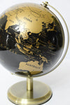 Globe on Metal Stand - Golden+Black