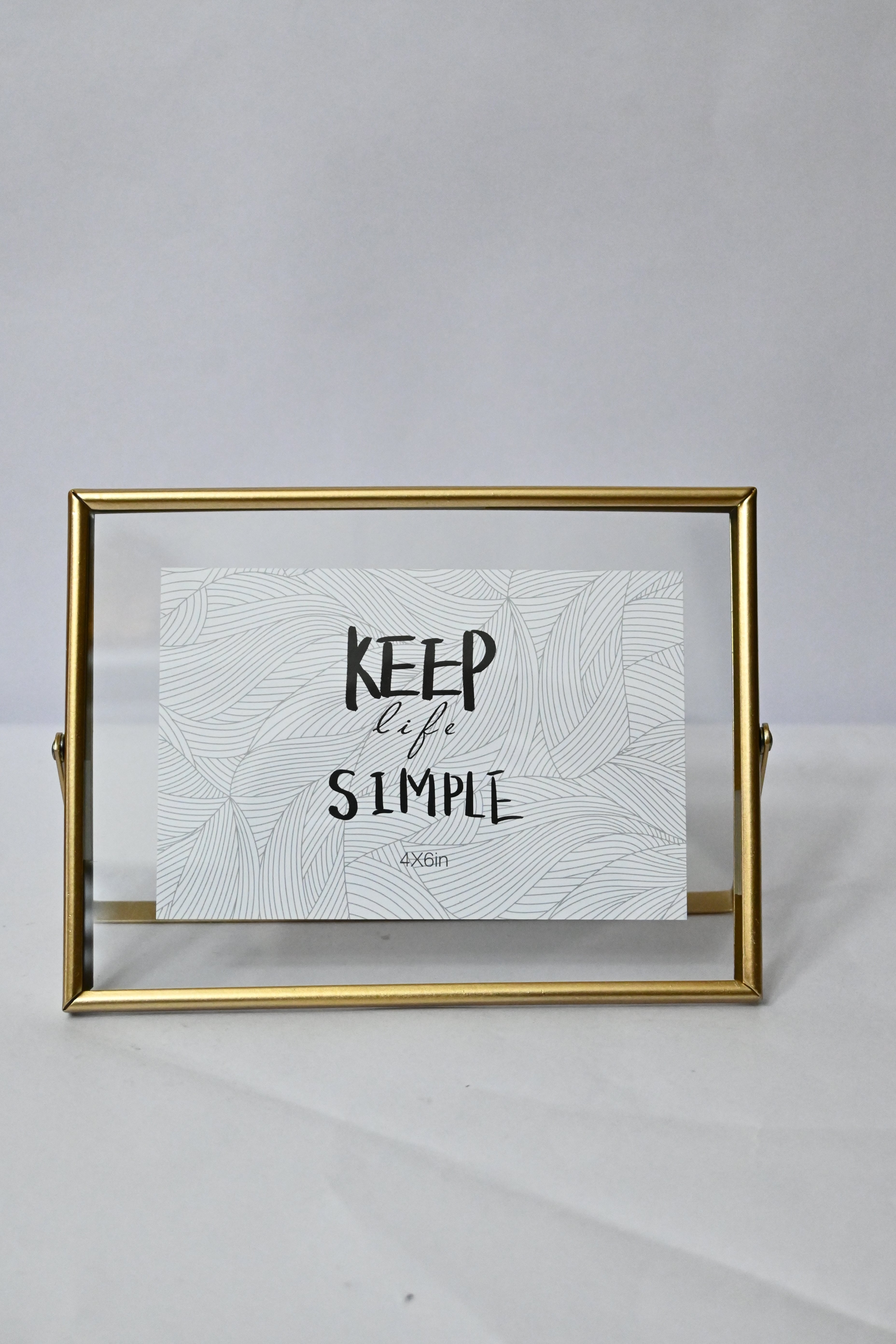 Horizontal Glass Metal Frame - Keep Life Simple