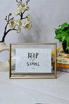 Horizontal Glass Metal Frame - Keep Life Simple