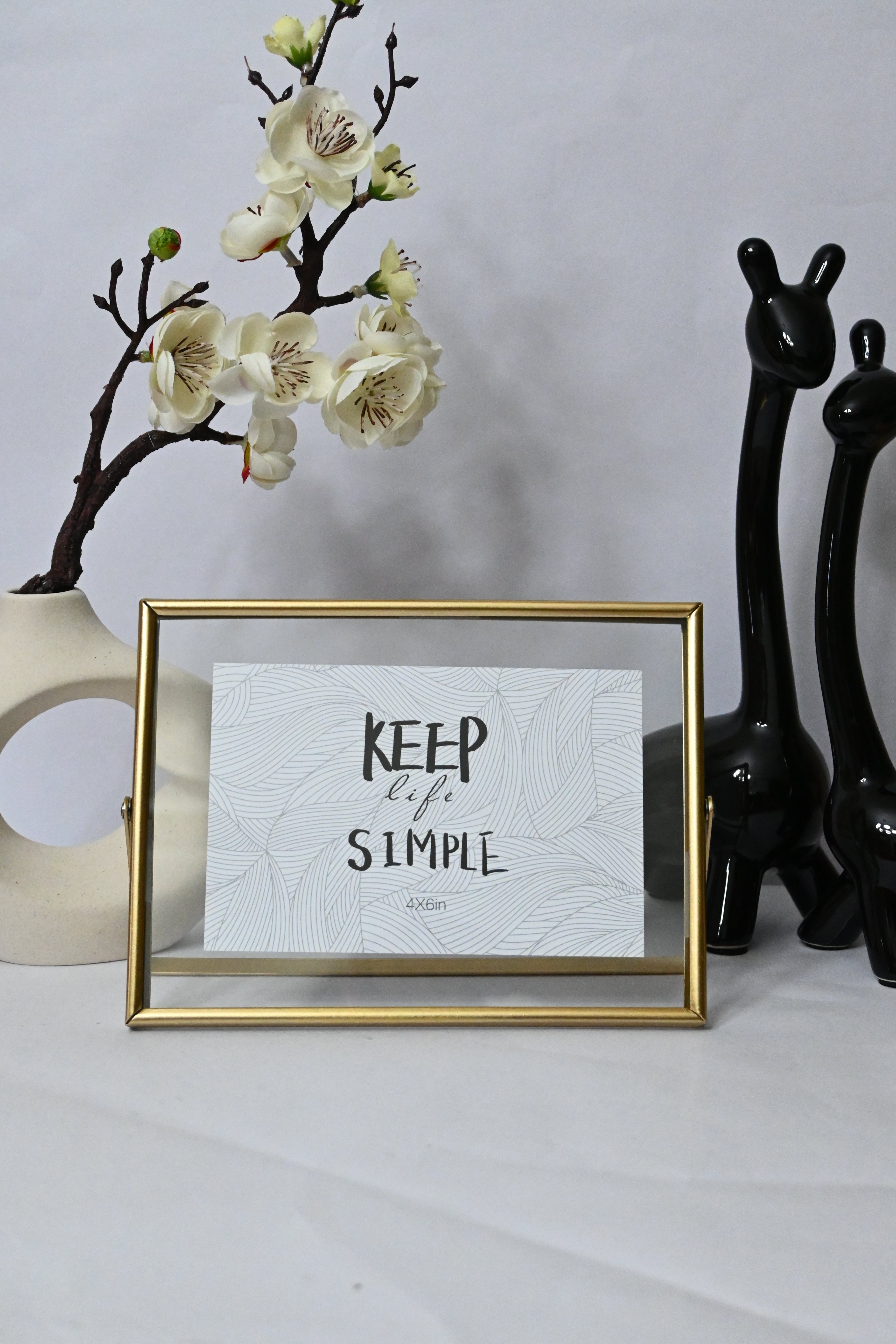 Horizontal Glass Metal Frame - Keep Life Simple