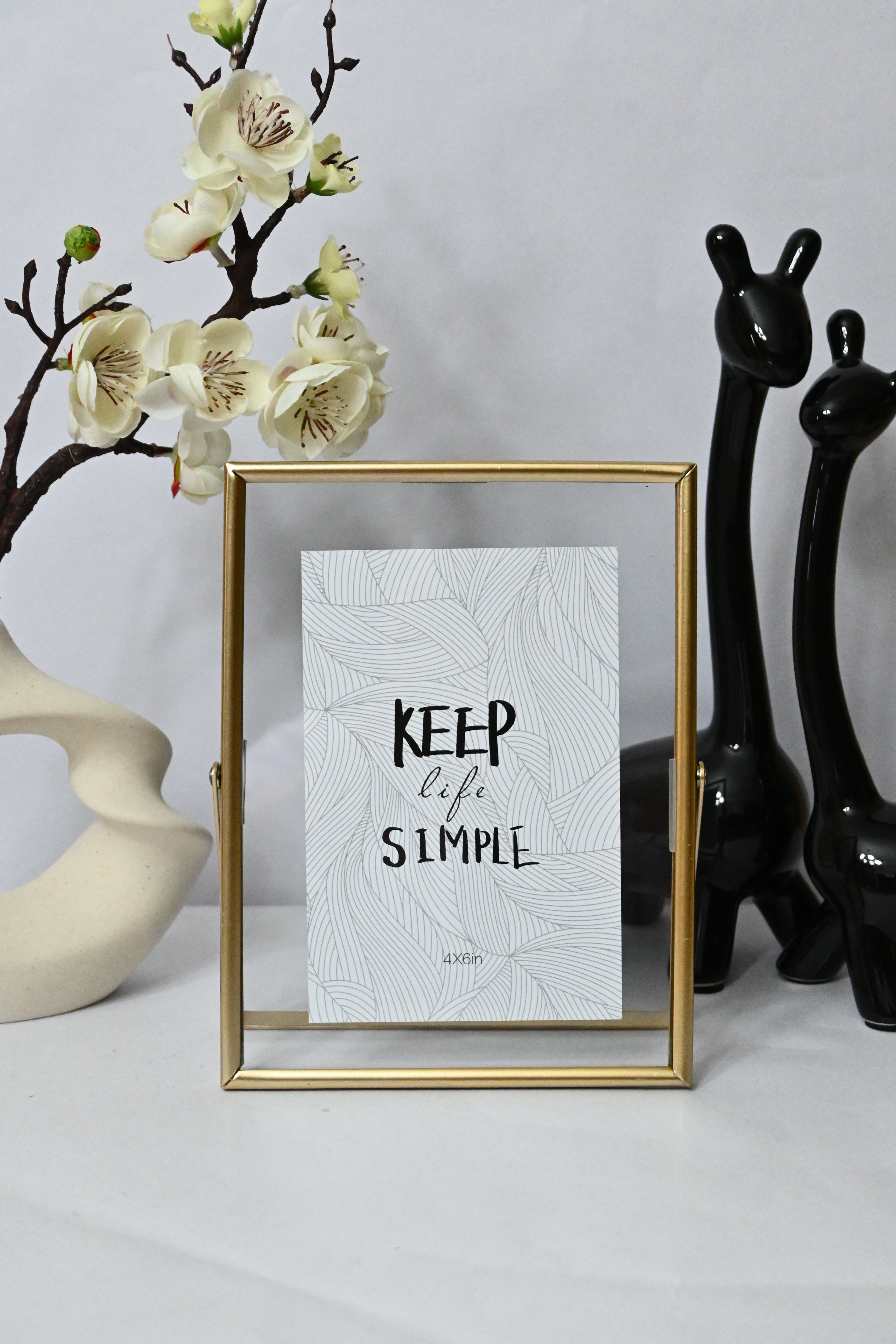 Vertical Glass Metal Frame - Keep Life Simple