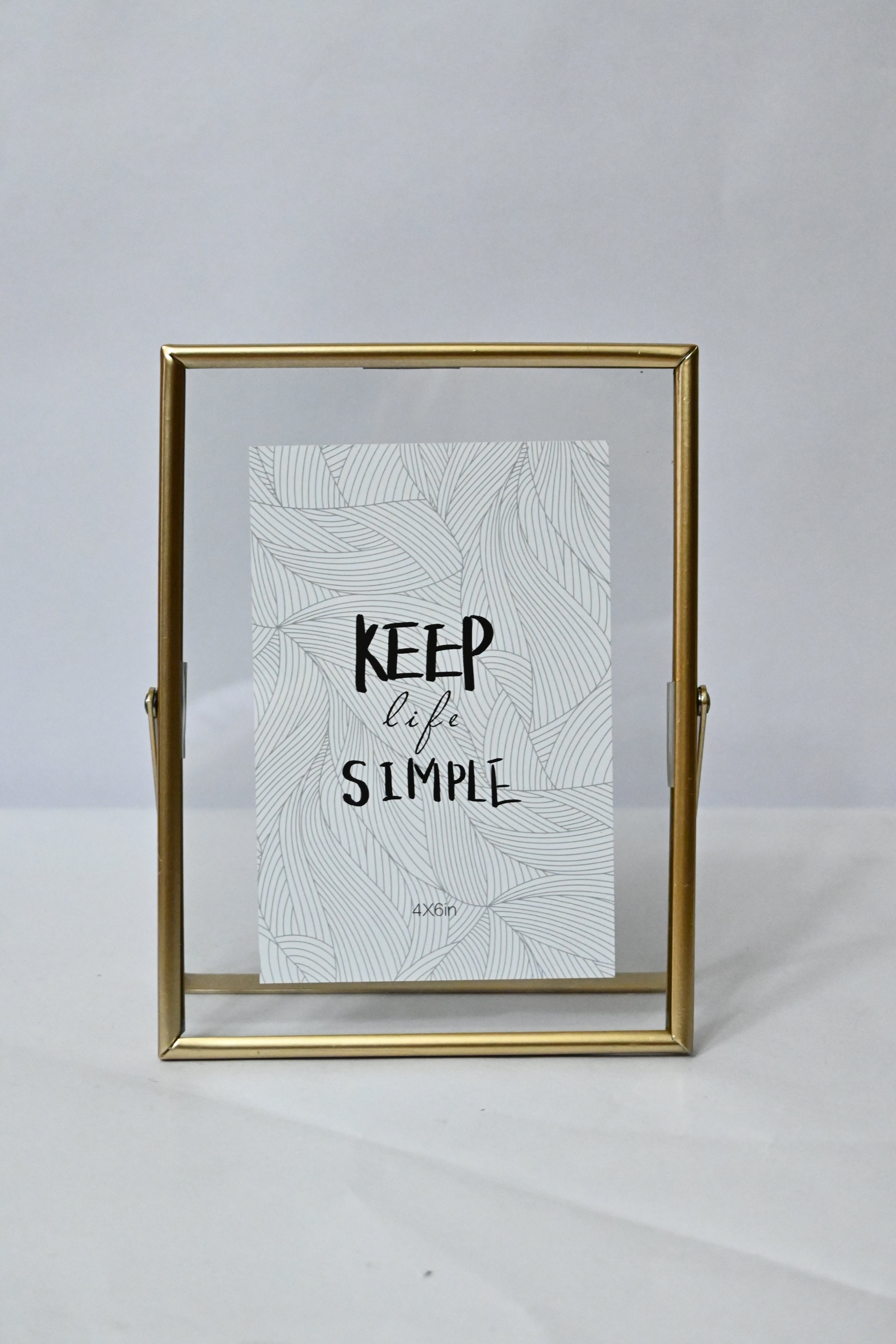 Vertical Glass Metal Frame - Keep Life Simple