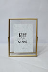 Vertical Glass Metal Frame - Keep Life Simple