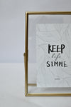 Vertical Glass Metal Frame - Keep Life Simple