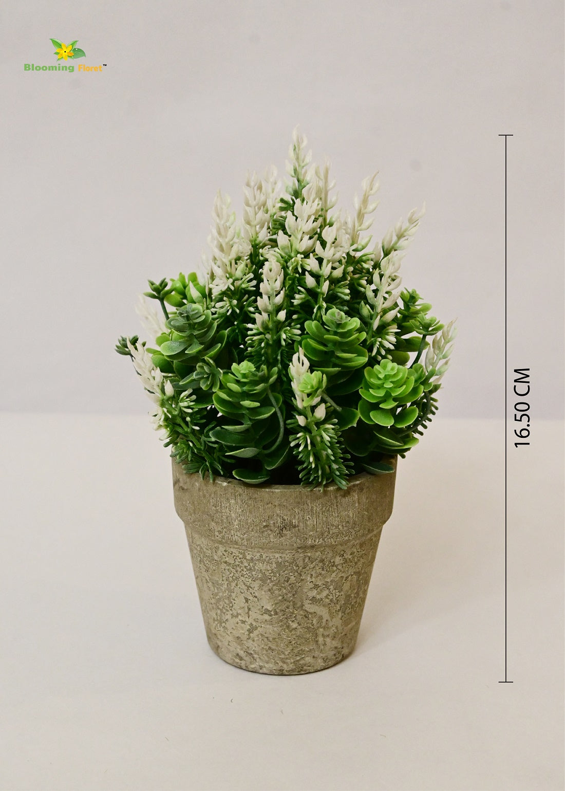 Blooming Floret Lavender & White Artificial Succulent – Perfect Accent for Home & Office Décor.