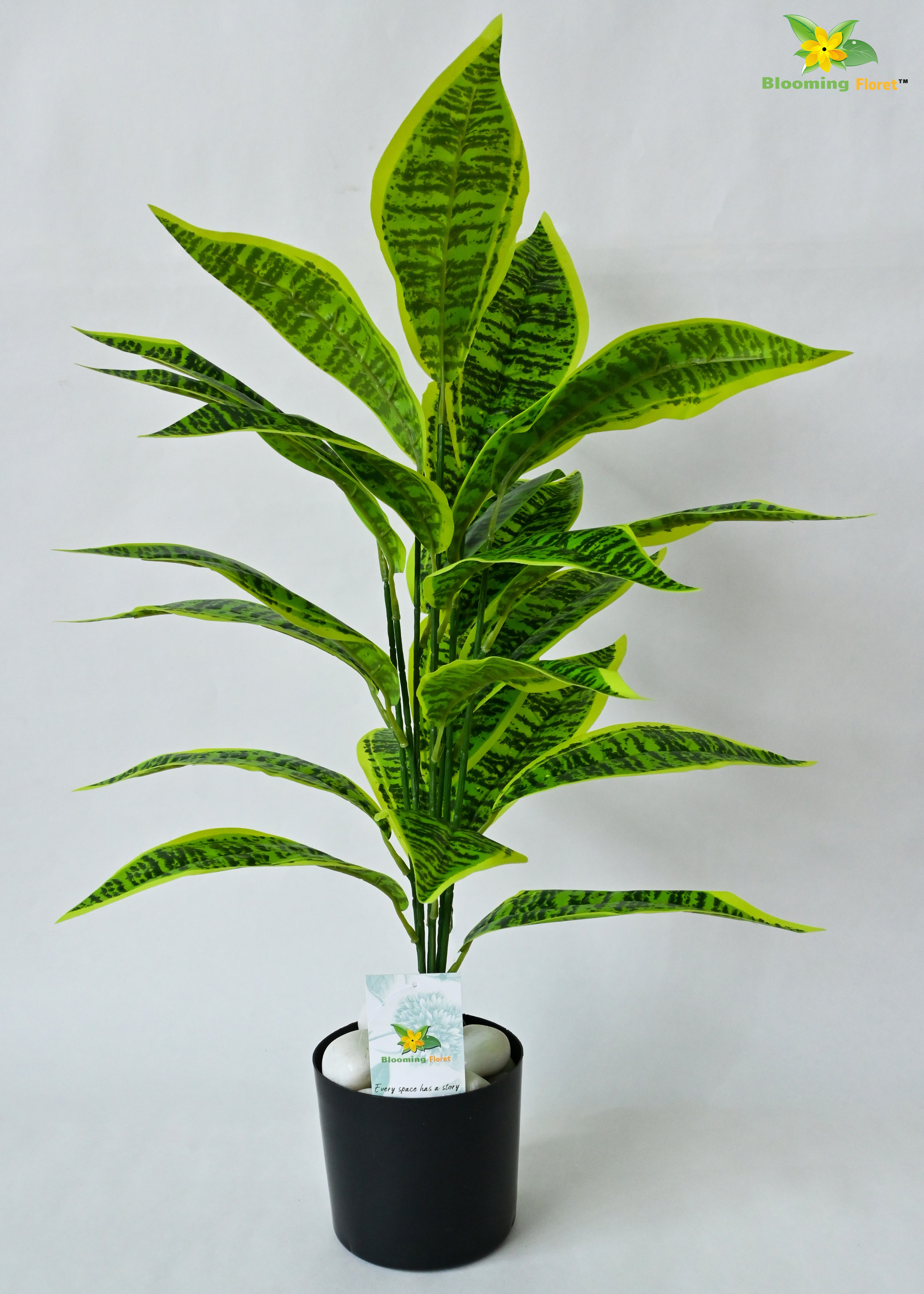 Artificial Snake Plant For Decor having 26 Leaves with Pot | 71.1 cm Tall