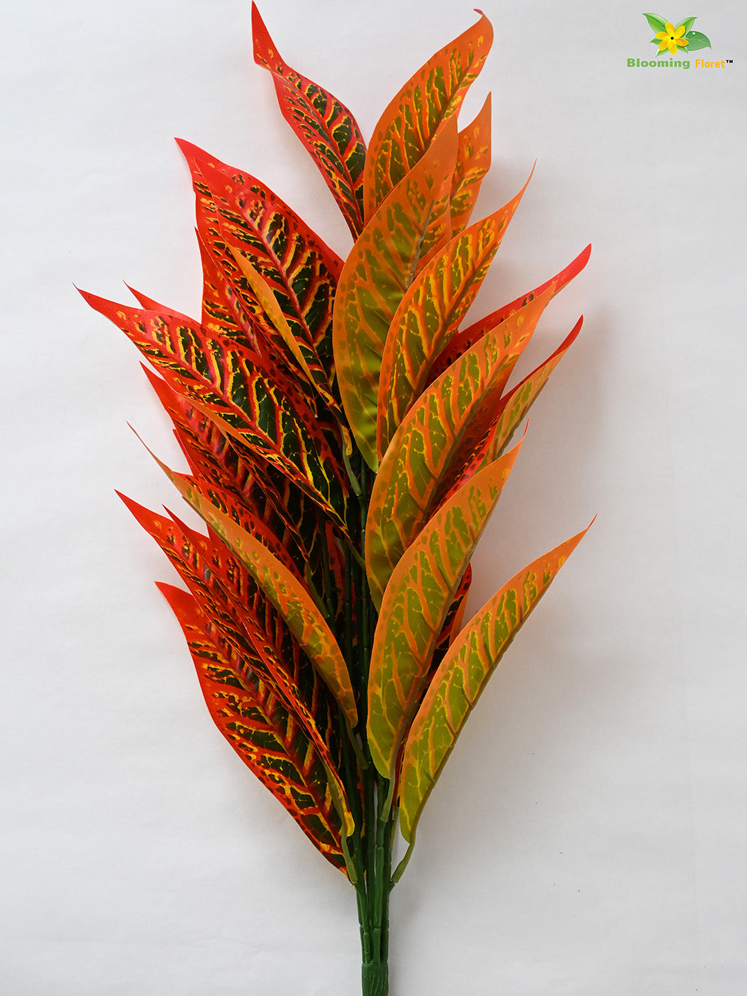 Artificial Red Iceton Croton Plant For Decor having 26 Leaves with Pot | 71.1 cm Tall Plant