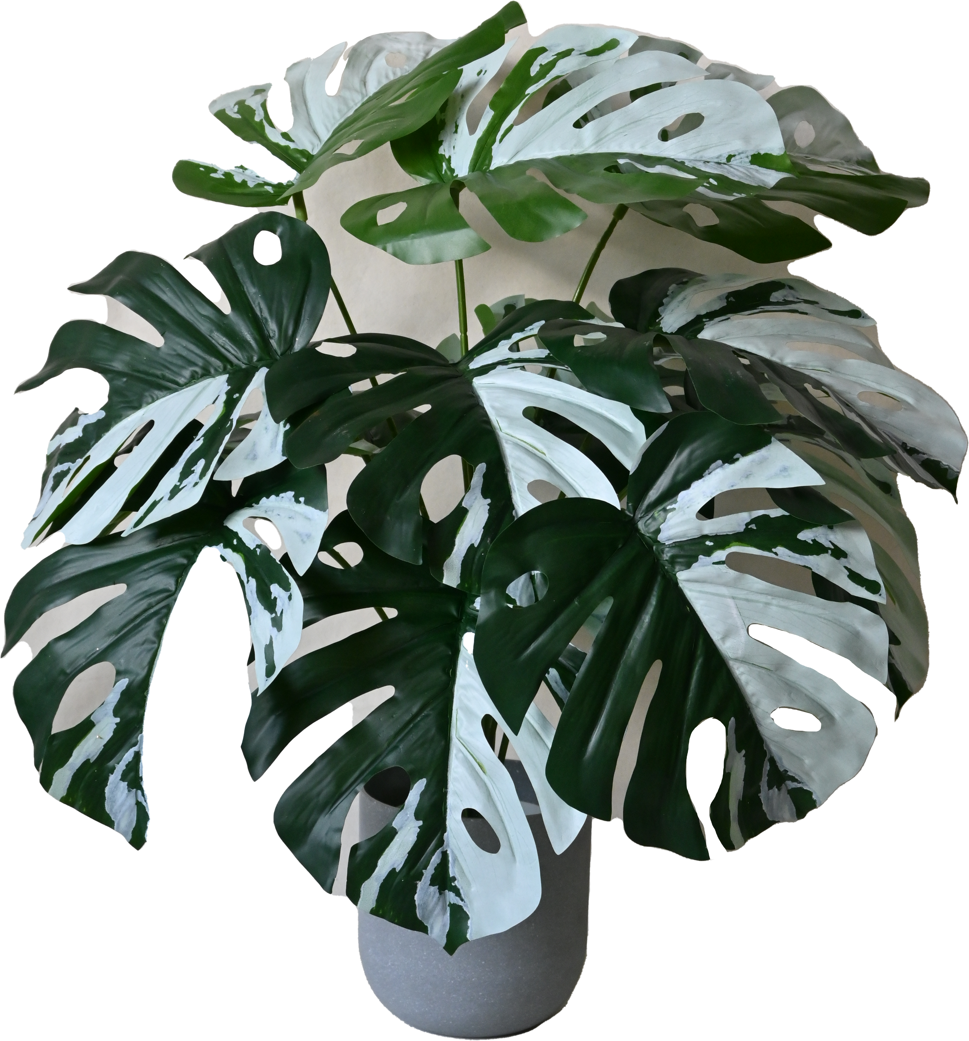 Artificial Monstera Plant for Decor | 12 Leaves with Basic Pot | 60.9 cm