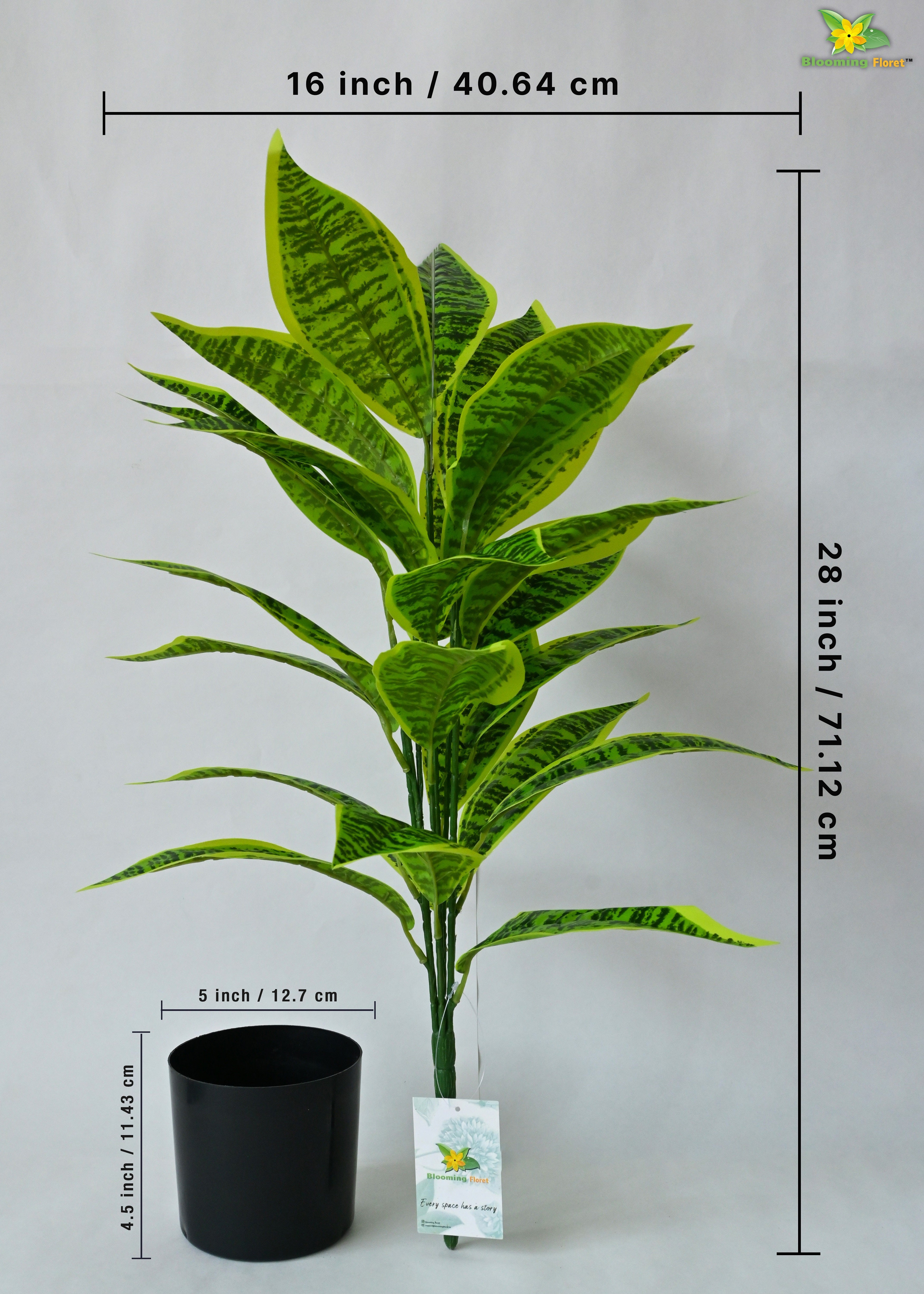 Artificial Snake Plant For Decor having 26 Leaves with Pot | 71.1 cm Tall