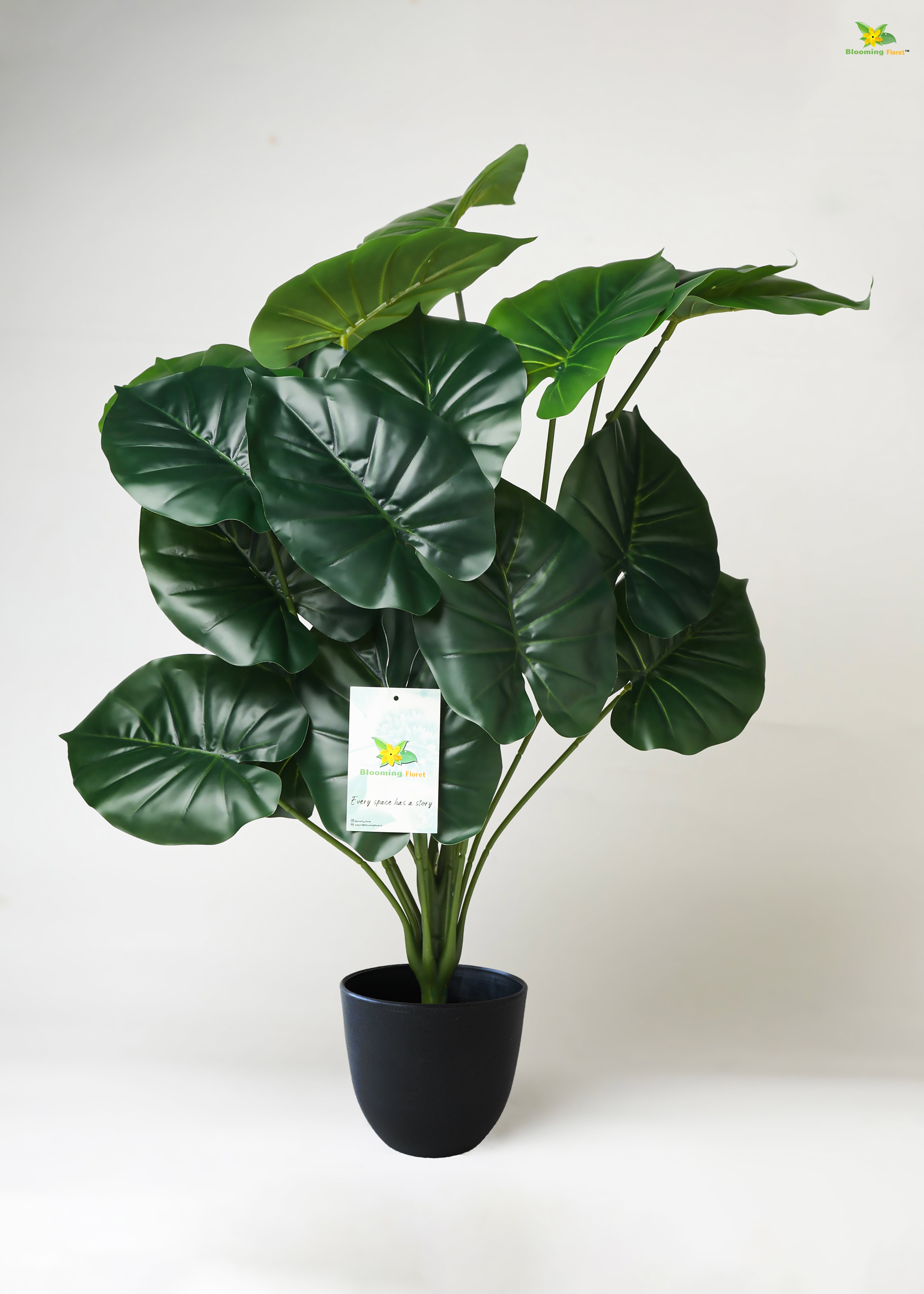 Artificial Philodendron Plant For Decor-18  Leaves-63.5 cm tall Plant-With Basic Pot