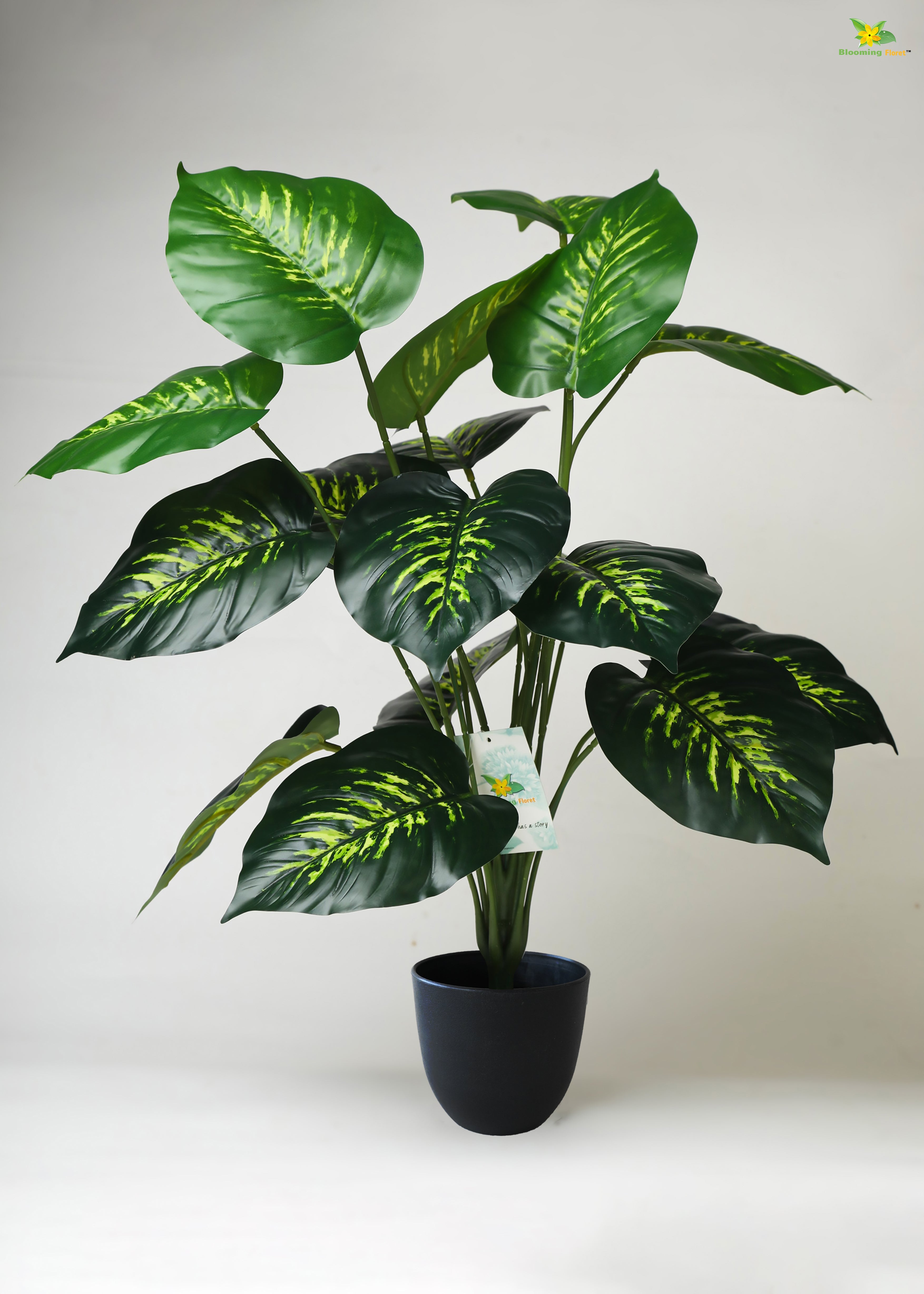 Artificial Philodendron Plant For Decor-18  Leaves-63.5 cm tall Plant-With Basic Pot