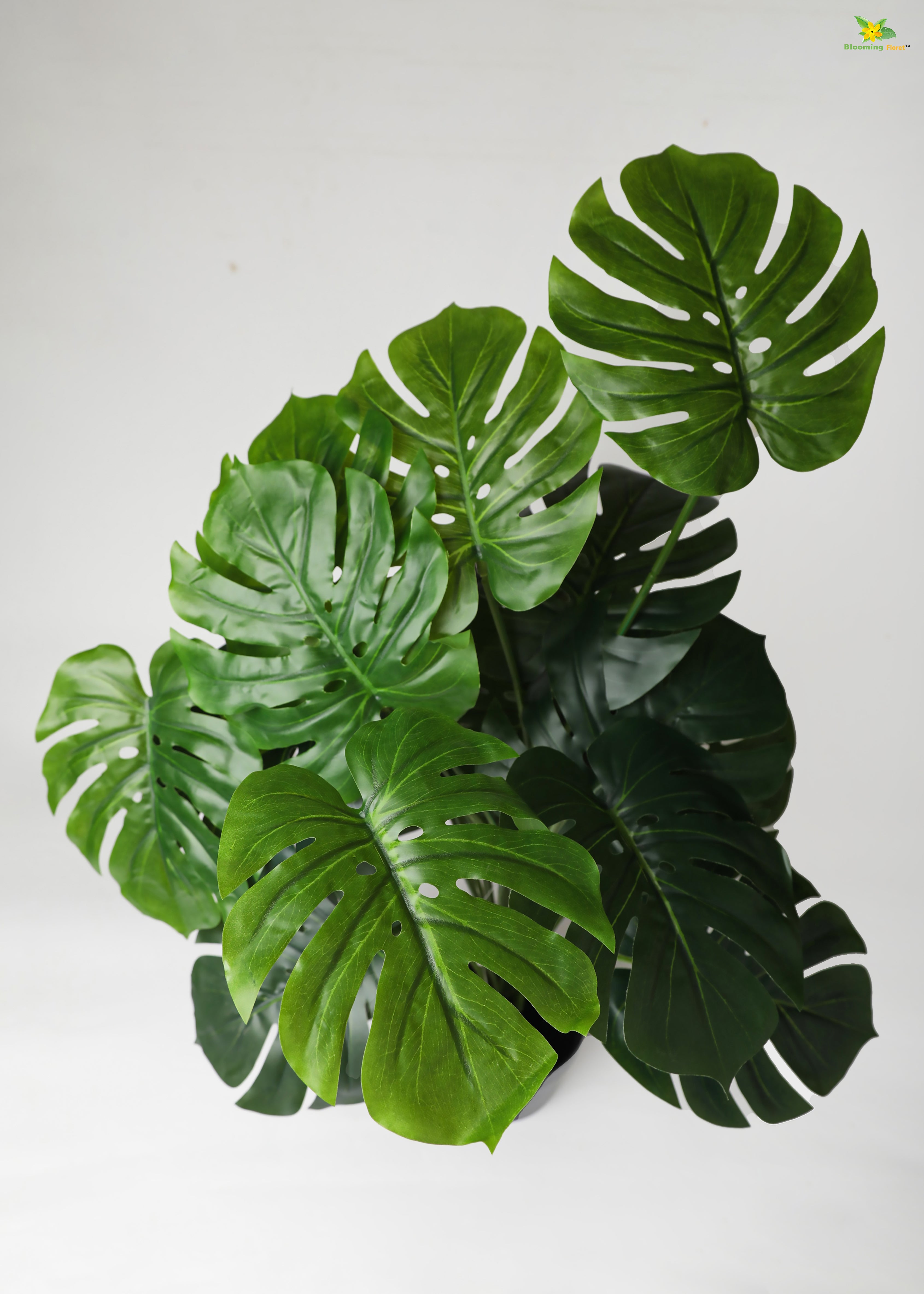 Artificial Monstera Plant For Decor-18  Leaves-63.5 cm tall Plant-With Basic Pot