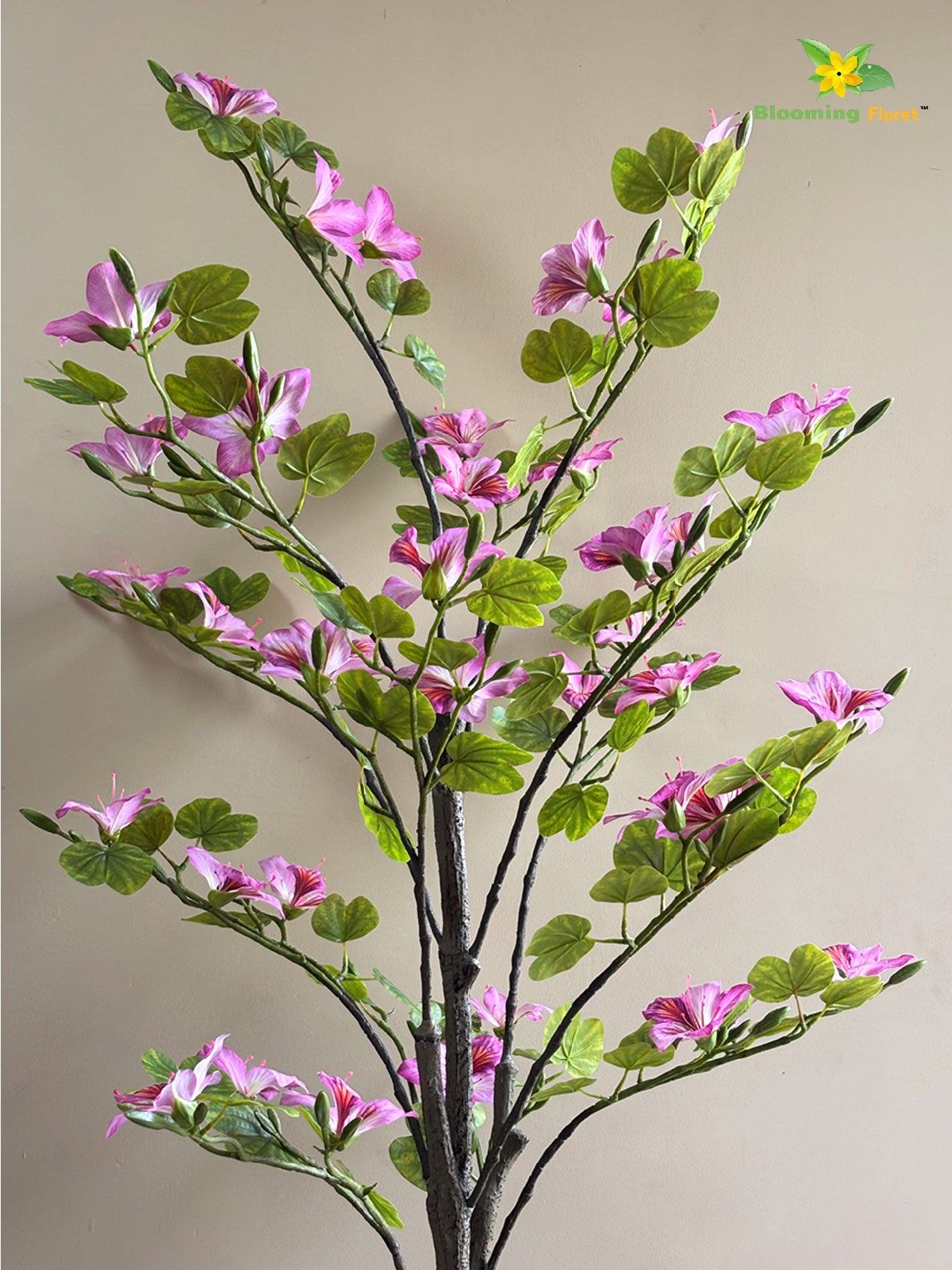 Artificial Bauhinia Plant | Pink Flowers | 155 cm | With Basic Pot
