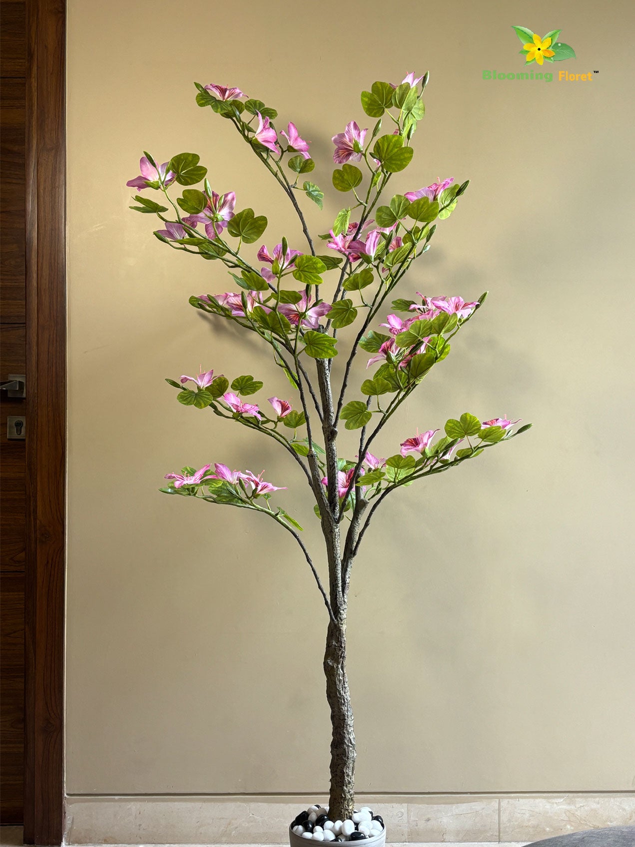 Artificial Bauhinia Plant | Pink Flowers | 155 cm | With Basic Pot