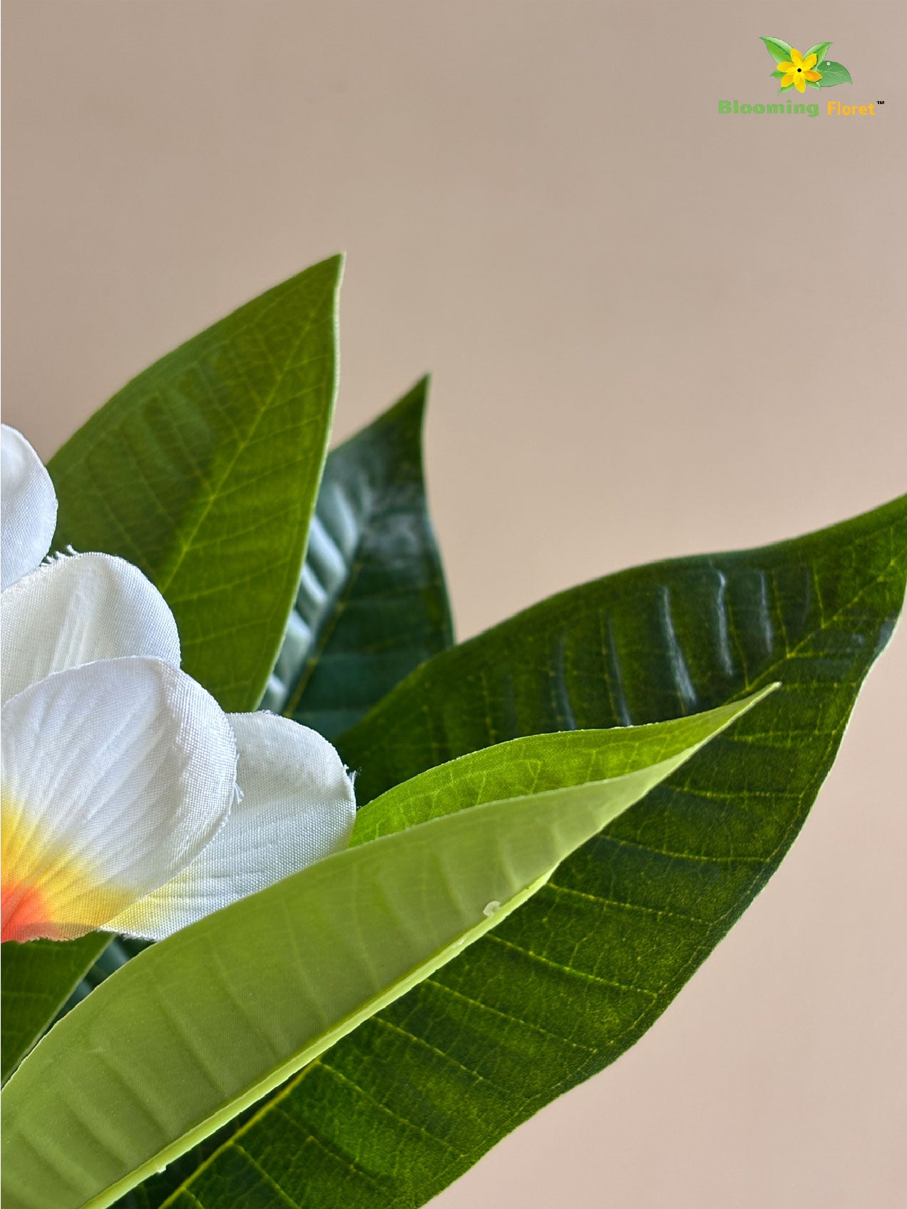 Artificial Frangipani Flower Stick – 62 cm, Cream