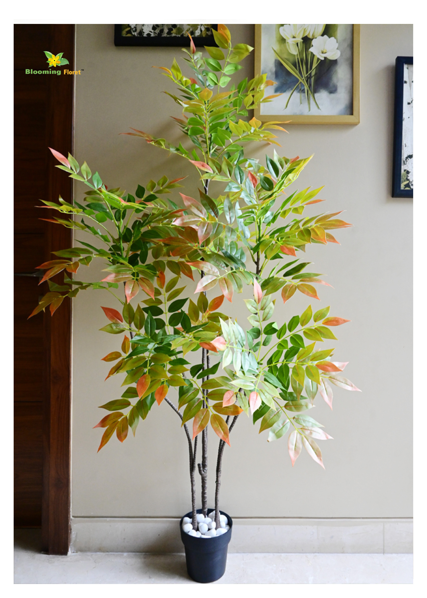 Minimalistic Faux Autumn Sumac Tree