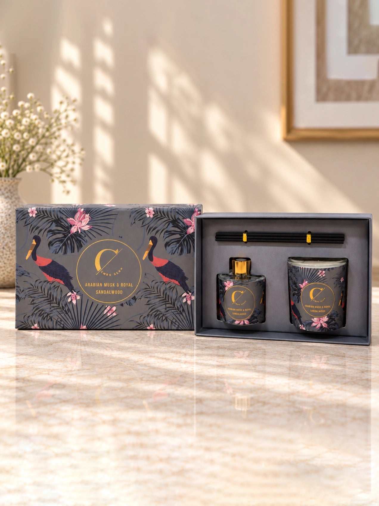 Fragrance Reed Diffuser and Candle Set | 27 cm