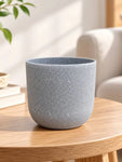 Round Base Fiber Pot | Grey | 10 cm