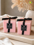 Scented Square Candle Expressions | Pink | 8 cm | Set of 2