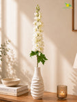 Delphinium Flower Stick | White | 88 cm