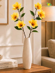 Magnolia Flower Stick | Yellow | 95 cm | Set of 2