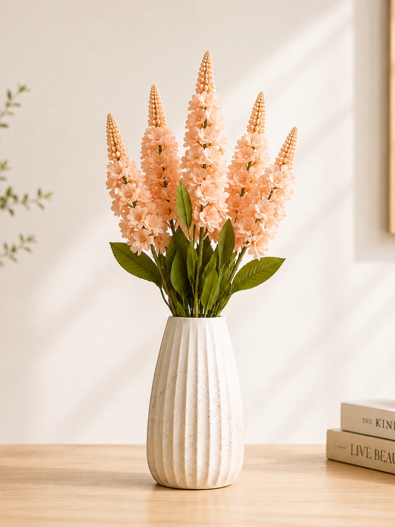 Artificial Snapdragon Flower Bunch | Peach | 59 cm