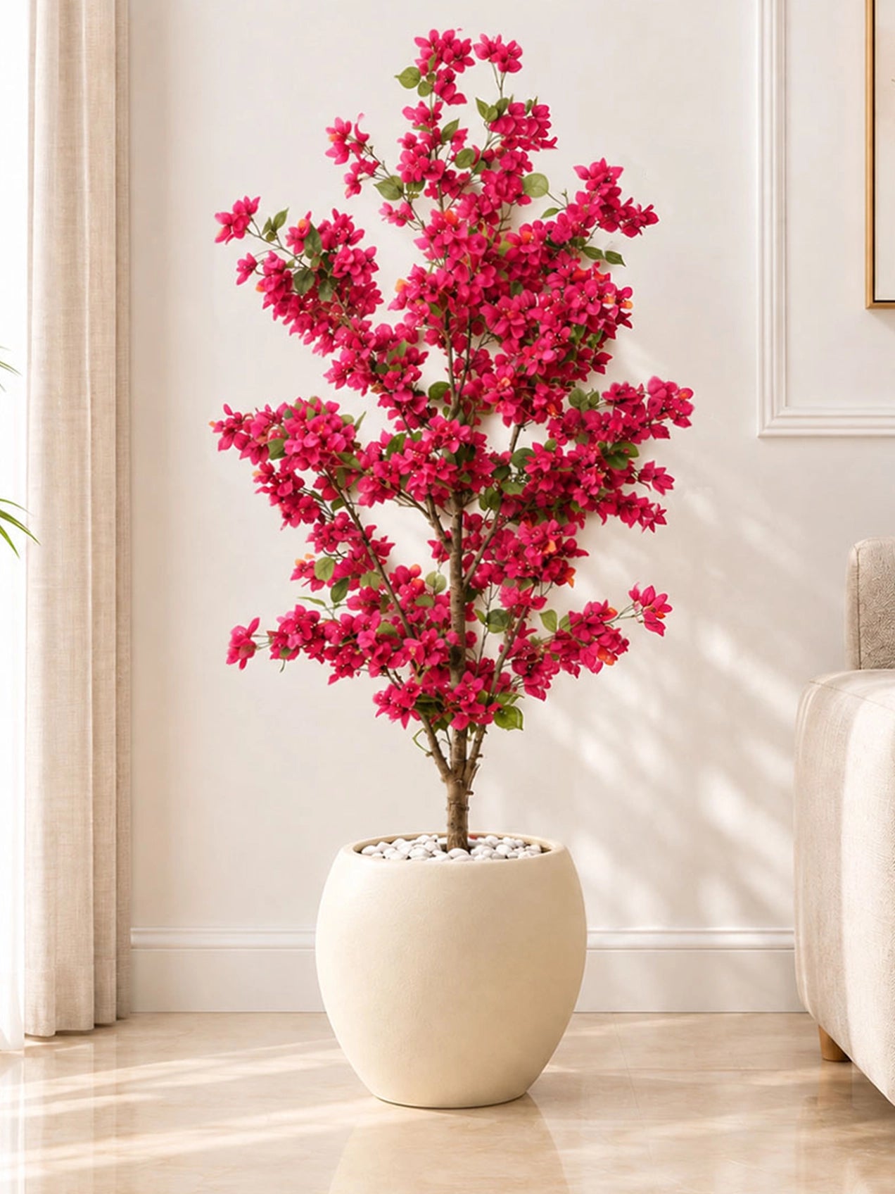 Artificial Bougainvillea Plant | 180 cm | 900 Flowers | Basic Pot