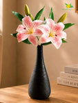 Artificial Lily Flower Stick | Light Pink | 35 cm | Set of 2