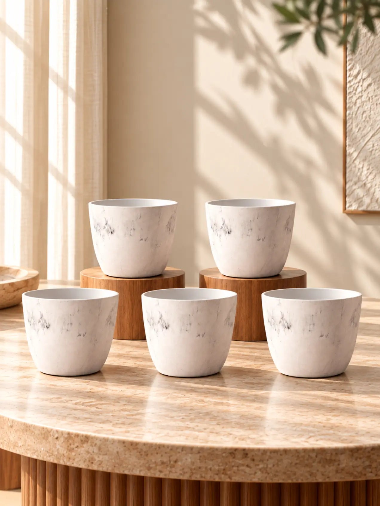 Vivid Tie-Dye Planter | Blue | 12 cm | Set of 5