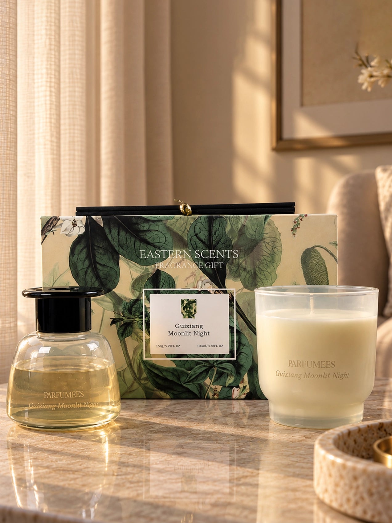 Large Diffuser & Candle Set | 19 cm | Guixiang Moonlit Night