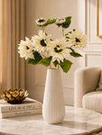 Artificial Sunflower Stick | White | 78 cm | Set of 2